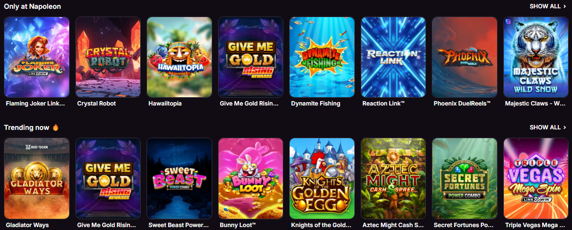Giochi da casinò Napoleon